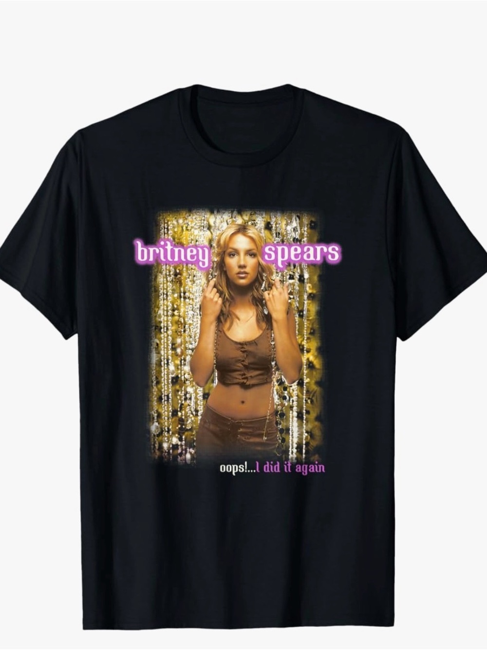 Black Britney Spears 'Oops!...I Did It Again' Short Sleeve Tee
